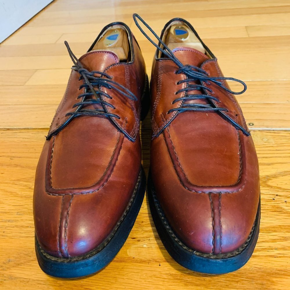 Allen Edmonds Dellwood Mens 9.5 D Brown Oxfords Split Toe Dress Shoes - Picture 6 of 16